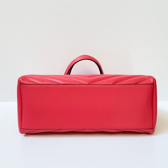 Michael Kors Whitney Medium Tote Shoulder Bag Qulited Stripe Electric Pink - Picture 12 of 16